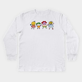 Paper Doll Kids Long Sleeve T-Shirt